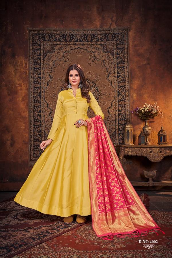 Karishma 4 Silk Wear Silk Designer Ready Made Gown Collection